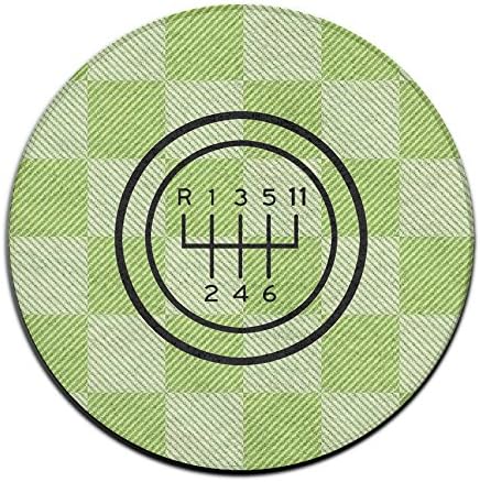 Shape In Round 11th Top Gear Shifter Corvette Mustang Dodge Charger Print Outdoor Door Mats