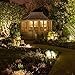 Landscape Lights INTETEIN 7W 12V Waterproof Landscape Lighting and Low Voltage Landscape Lights for Patio Lawn and Garden(Warm White, 4 Pack)