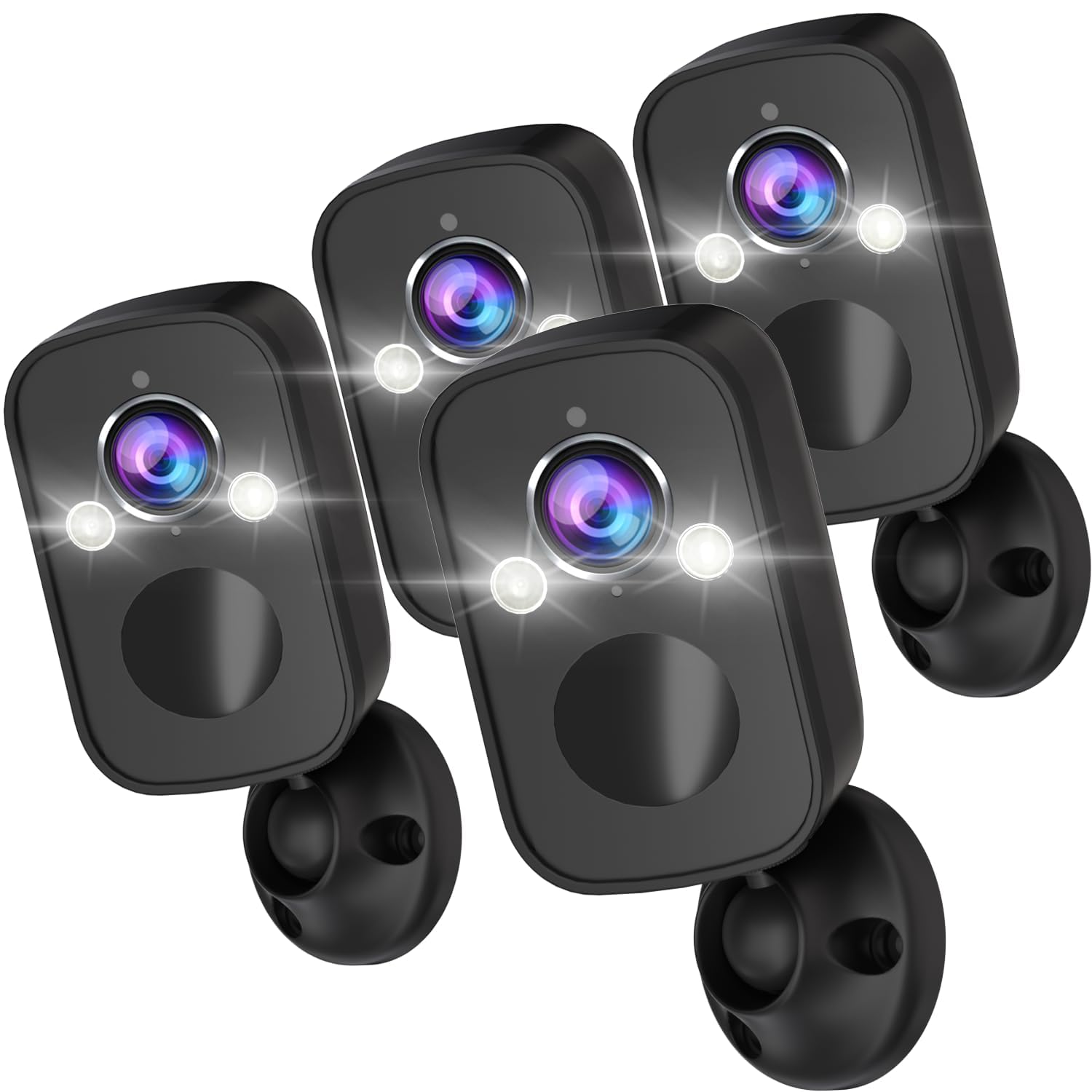 Rraycom 4Pack Security Cameras Wireless Outdoor for Home Security, 2K ...