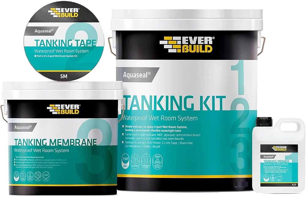 Everbuild Aquaseal Wet Room System Standard Kit - Waterproof, Flexible, Easy