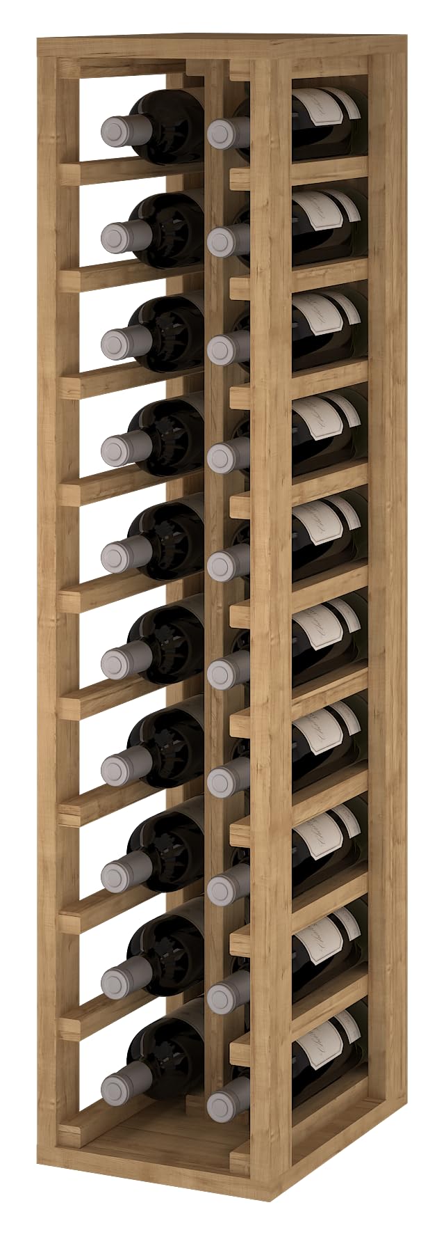 Expovinalia Wooden Wine Rack, Oak, 24 x 32 x 105 cm