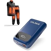 ColdBye PD 30W 20000mAh Battery Pack for Heated Vest Built-in 3 DC Size Adapter, DC 7.4V/5A Power Bank for Heated Vest & Jackets with LED Display Compatible with Major Heated Clothing Brands