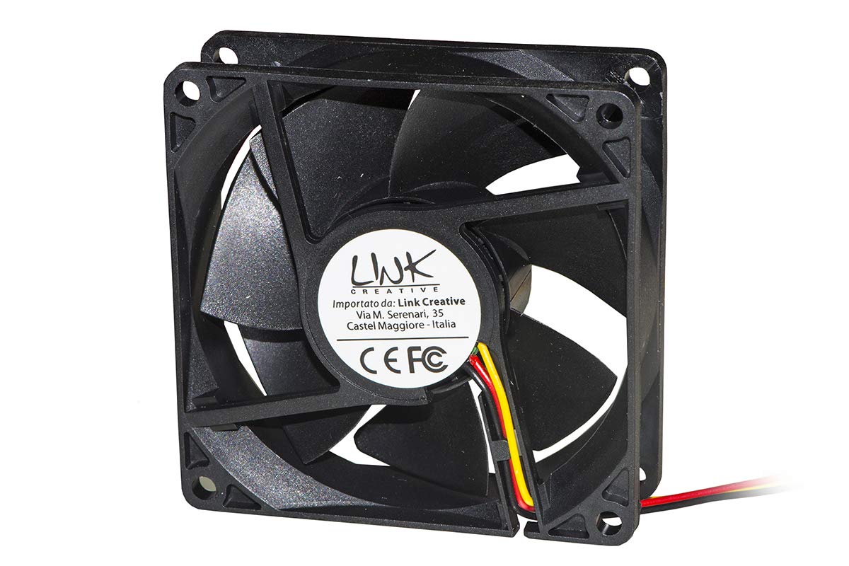 LINK BALL BEARING FAN 80X80X25 12 VOLT CONNECTOR 3 WIRES WITH SCREWS INCLUDED