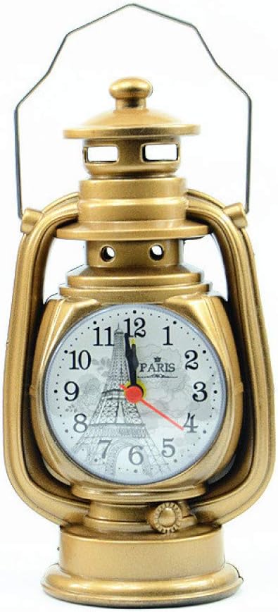 SGZBY Creative Retro Table Oil Lamp Alarm Clock Clock Desktop Clock Small Alarm Clock