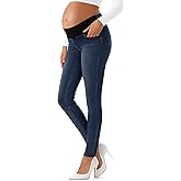 Oakgarden Women's Maternity Jeans Plus Size Skinny Stretchy Pregnancy Casual Denim Pants with Pockets