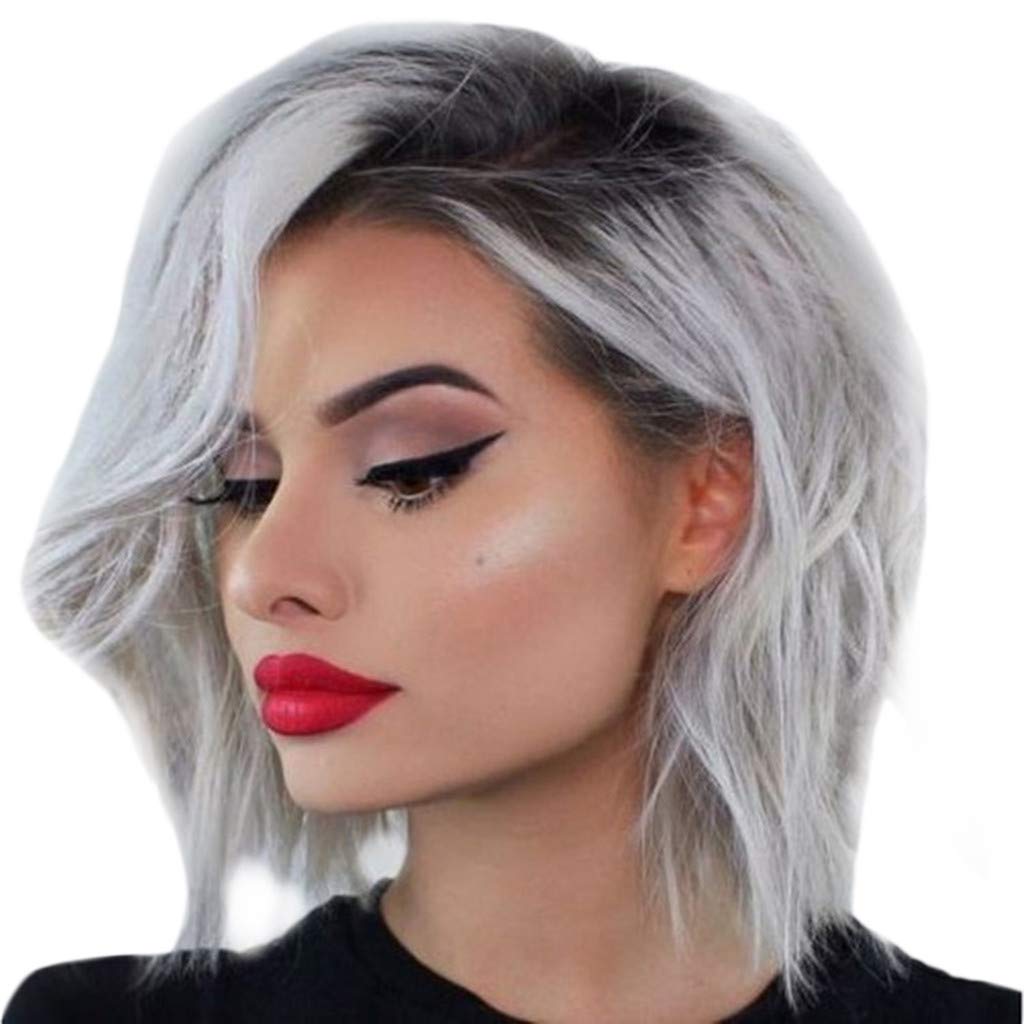 Amazon Com Yomxl Short Fluffy Bob Kinky Curly Wig Fashion