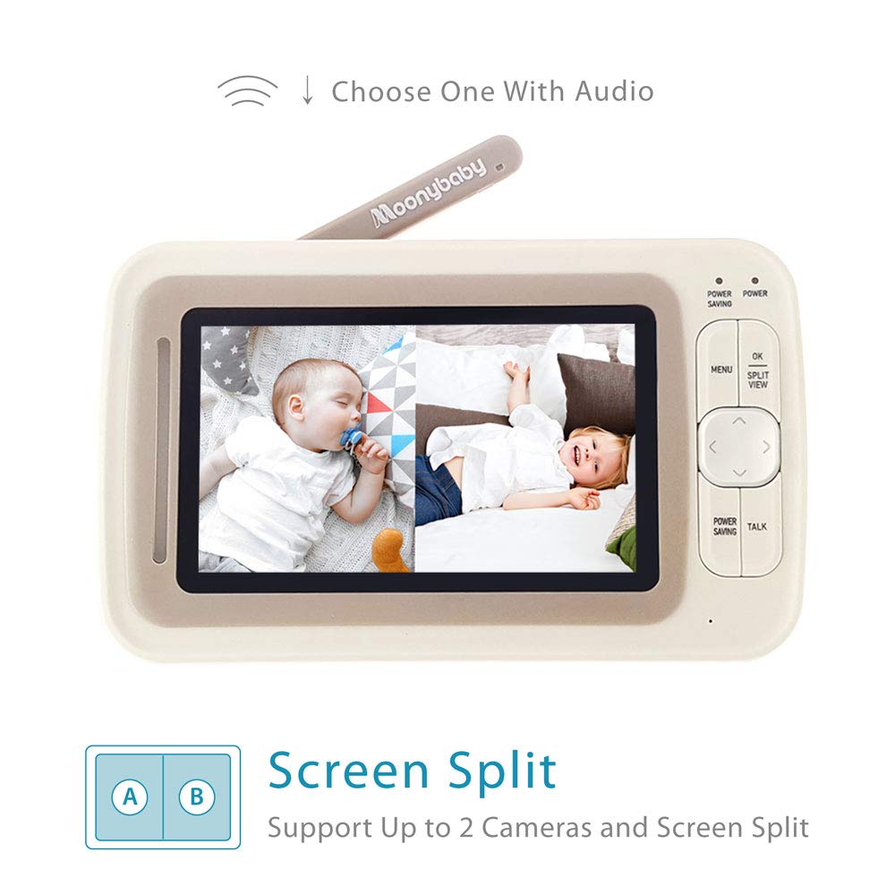 split screen baby monitor 2 cameras