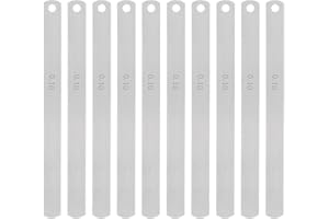HARFINGTON 10pcs Mn Steel Feeler Gauge 0.1mm Thickness 150mm Length Metric Filler Thickness Gage Gap Measuring Tool Single Blade