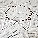 USTIDE Crochet Lace Tablecloth 33 inches Square Handmade Cotton Table Cloth Beige Table Cover Doily