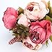 KINGSO Artificial Peony Silk Flowers Bouquet Home Wedding Decoration Christmas Fall Thanksgiving Harvest Autumn Party Craft Accessory Decorations
