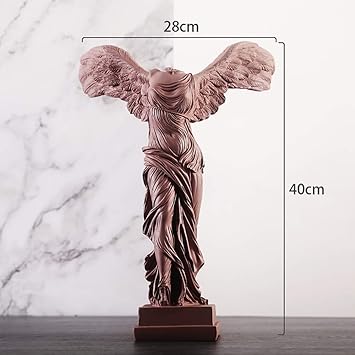 Amazon Co Jp 装飾の翼のある像の勝利 ベース付きサモトラケの置物の女神 ルーヴルの装飾彫刻からの美術工芸品の彫刻ブラウン40x28cm 16x11inch スポーツ アウトドア