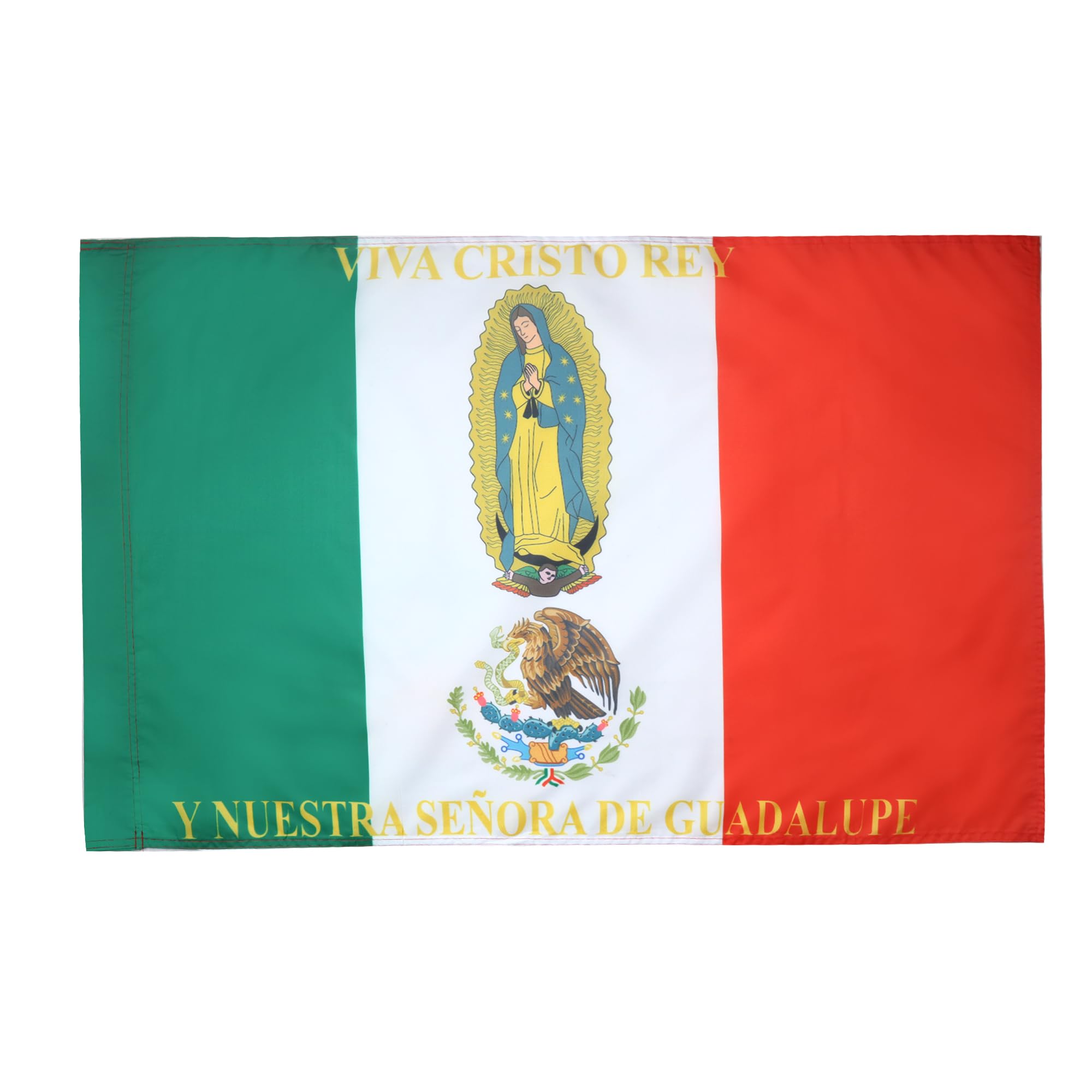 AZ FLAG - Mexico Viva Cristo Rey Flag - 3x5 Ft - Cristero War Banner with Sleeve - 100% Polyester - Fade Resistant - Vivid Colors - 3' x 5' Feet - 150x90 Cm