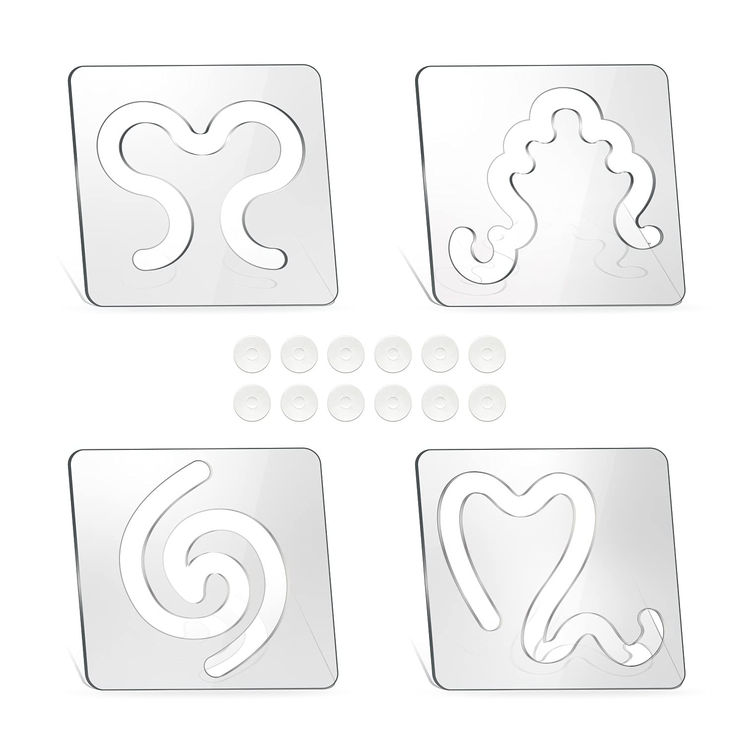Quilting Templates For Freemotion Quilting 4Pcs Free Motion Quilting ...