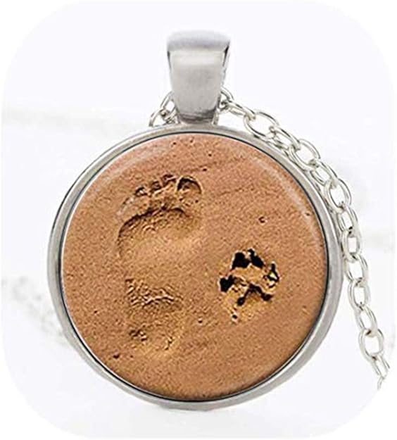 GYKMDF Footprint Jewelry, Footprints in Sand Necklace, Sea and Sand
