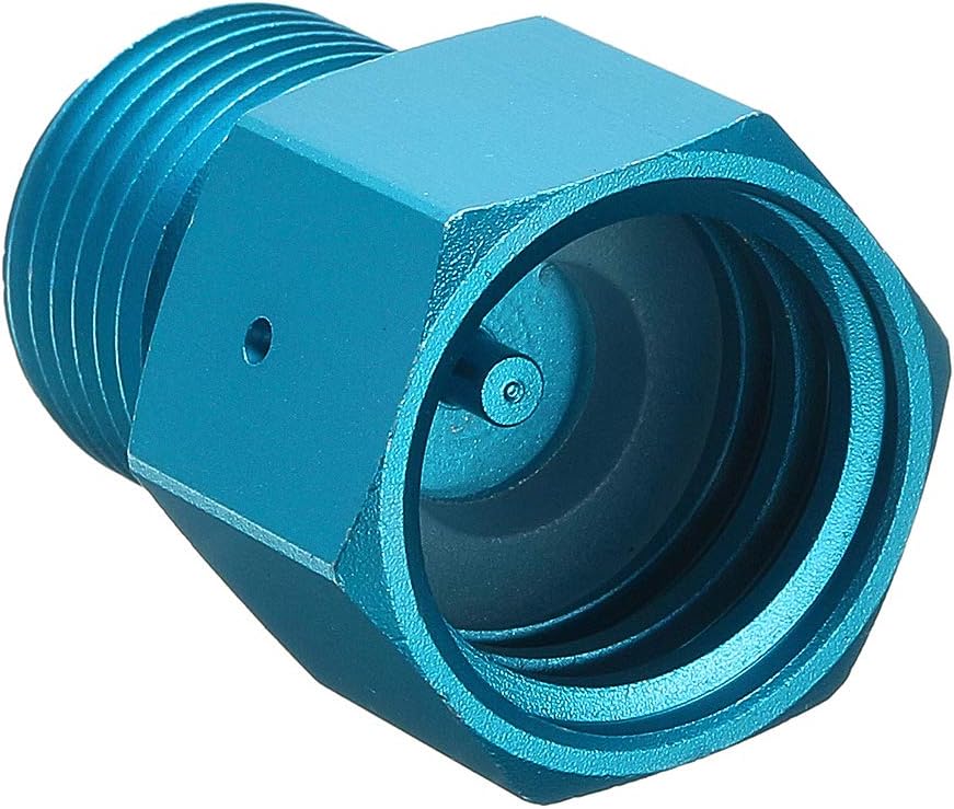 RanDal Adapter Converts Co2 Tank To Standard G1/2/Cga320 Male Fitting & W21.8 Female Fitting Blue