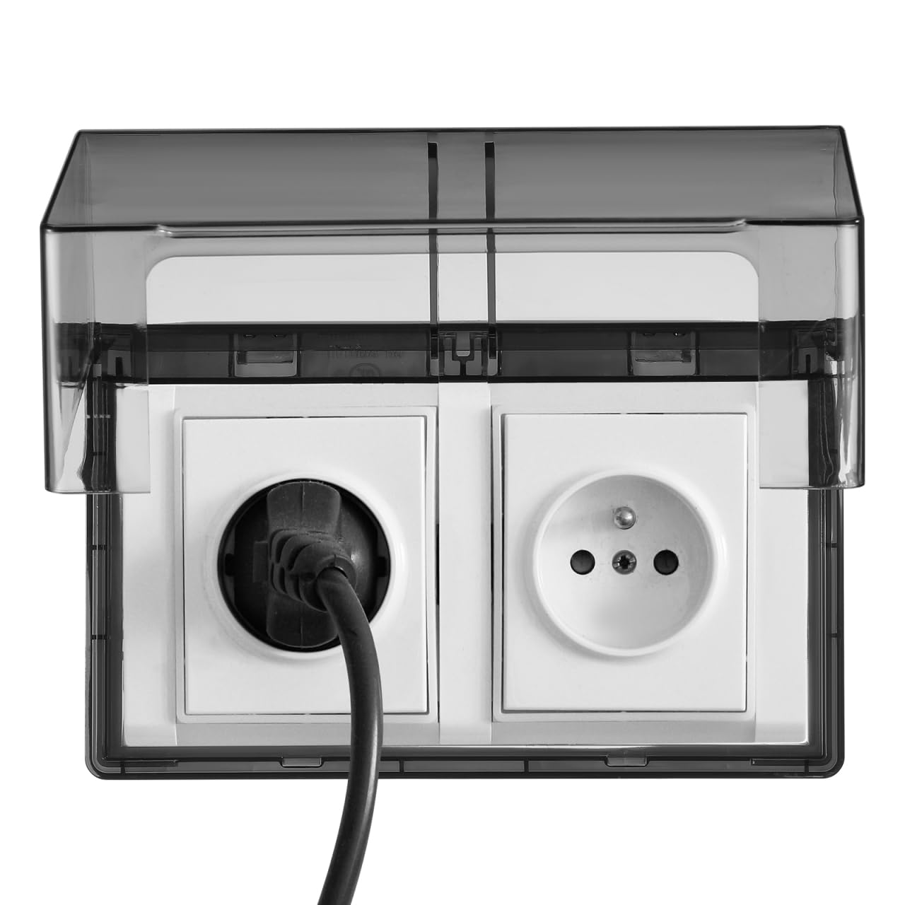 86 Type Flip Covers, Waterproof Outlet Box Covers, Two Positions Double Cover Cover Protector for Home(Black)