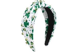 Budsmile Shamrock Headband for Girls Women - St. Patricks Hair Band - Green Leaf Hair Accessories - Wedding Birthday Party Gifts