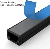 shinfly 4.8m Black Cable Trunking 15x10mm Self Adhesive Kit view 4