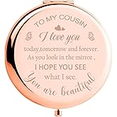 Polzwgck Cousin Gifts for Women Best Cousins Ever Birthday Gift for Her Female Compact Mirror Christmas Stocking