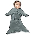 SleepingBaby Zipadee-Zip Transitional Swaddle Sack, 12-24 Month - Roomy Zipper Swaddle for Easy Diaper Changes and Proper Hip Development - Baby Swaddle Sack, Large - Classic Grey