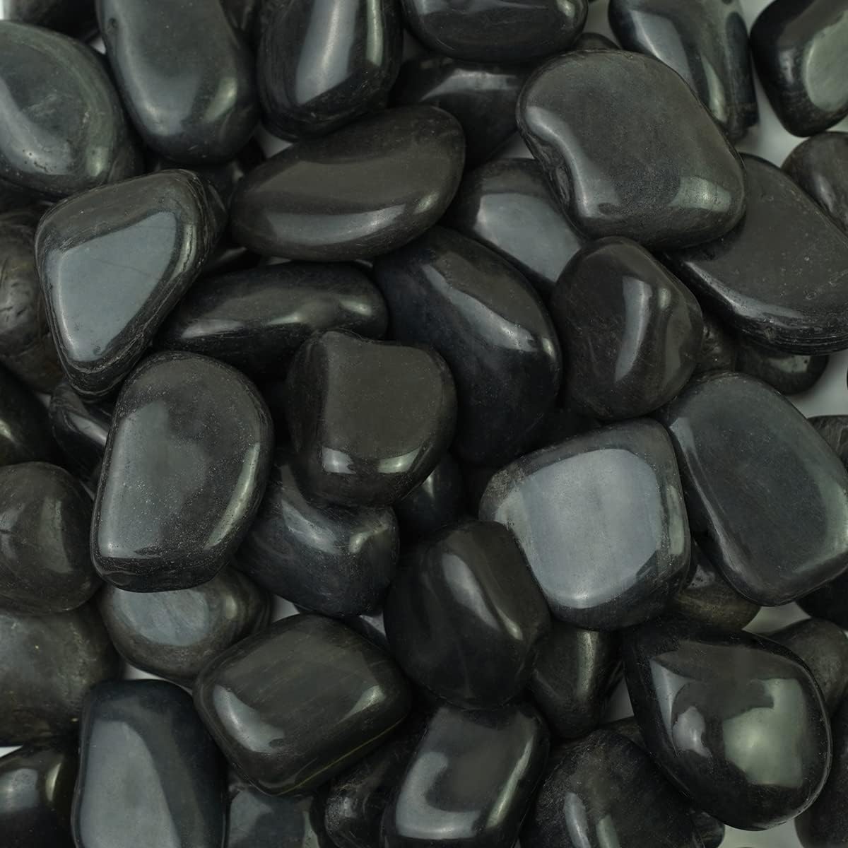 Hardscaping Materials - 1-2 Inch High Decorative Black River Rocks,5LB Polished Stones, Pebbles for Landscaping,Decorative River Rocks for Fish Tank,Garden, Vase Filling Pebbles, Outdoor Decorative River Rocks.