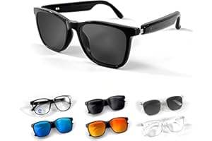 XMENHA Wireless Bluetooth Sunglasses for Men Women Polarized, Smart Sunglasses Headphones Bluetooth 5.3 Audio Glasses with Speakers Listenable Songs, Blue Tooth Smartglasses Sunglasses for iPhone Android