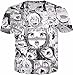 Kydely Unisex 3D Print T Shirts Ahegao Funny Short Sleeve Funny Cotton T-Shirt 1 XXL