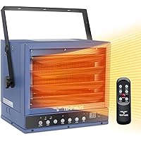TEMPWARE Electric Garage Heater, 5000-Watt Digital Fan-Forced Ceiling Mount Shop Heater with Full-Function Remote, 240-Volt H