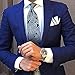 Flairs New York Gentleman's Essentials Weekend Casual White Pocket Square (White/Prussian Blue [Linen])