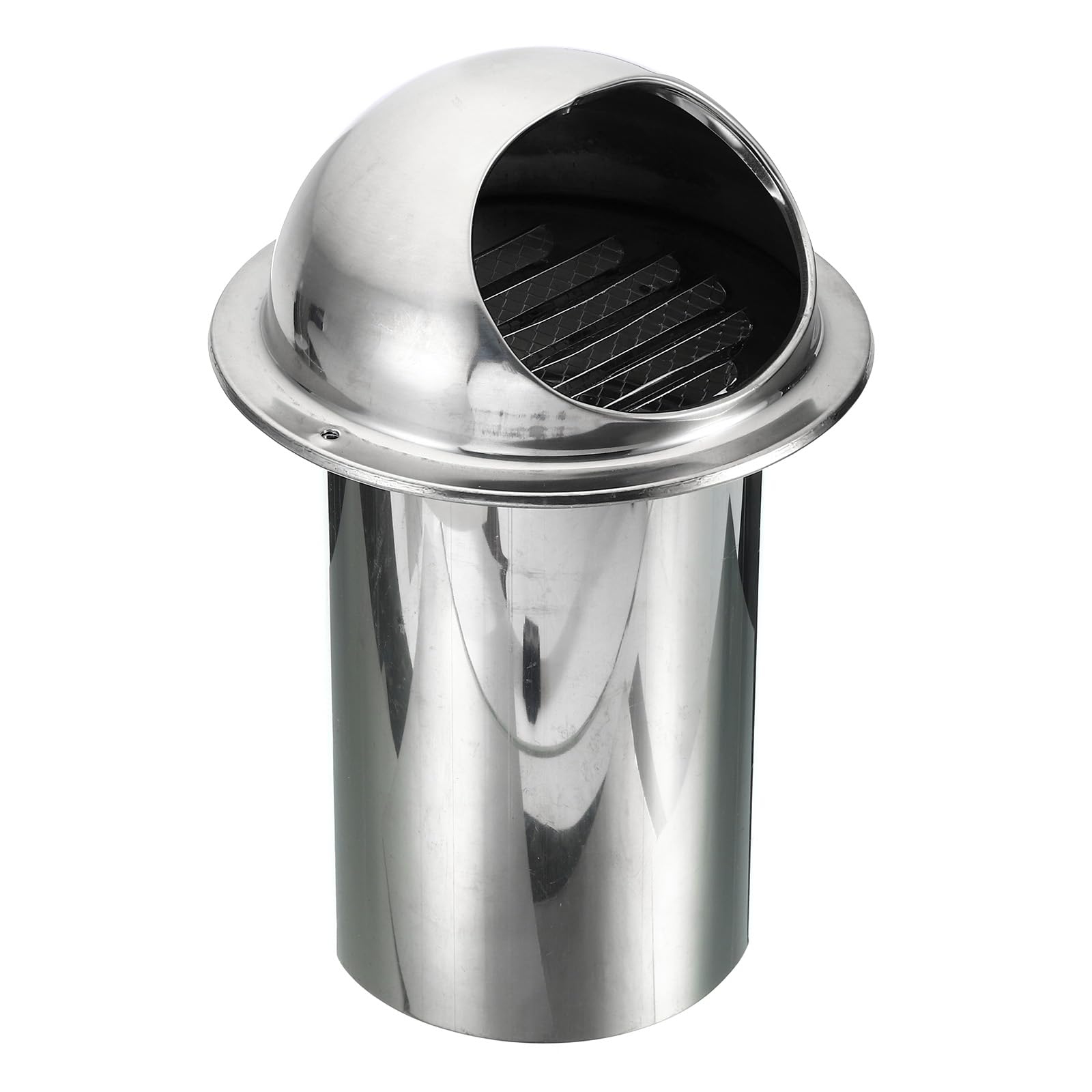 PATIKIL 4" Round Soffit Air Vents, 304 Stainless Steel Louver Grille Vent Cover Screen Mesh Grill Hood for Kitchen Bathroom Wall Ceiling Floor Ventilation