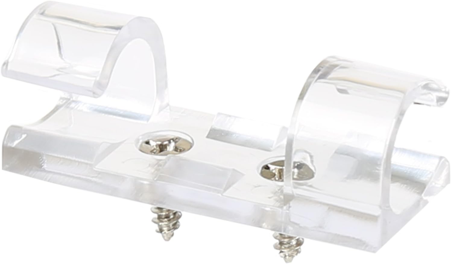 Self Adhesive Cable Clips for Cords and Wires, Round, Set of 20 (Clear 10MM)