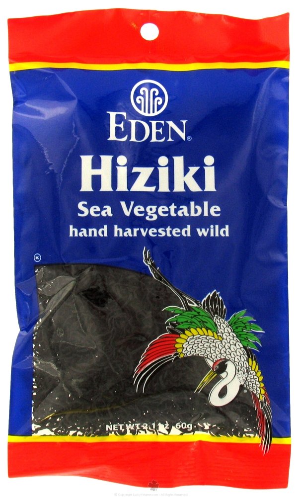 Eden Foods Hiziki, Japanese Traditional Sea Vegetable, 2.1-ounce Packs (Case of 6)
