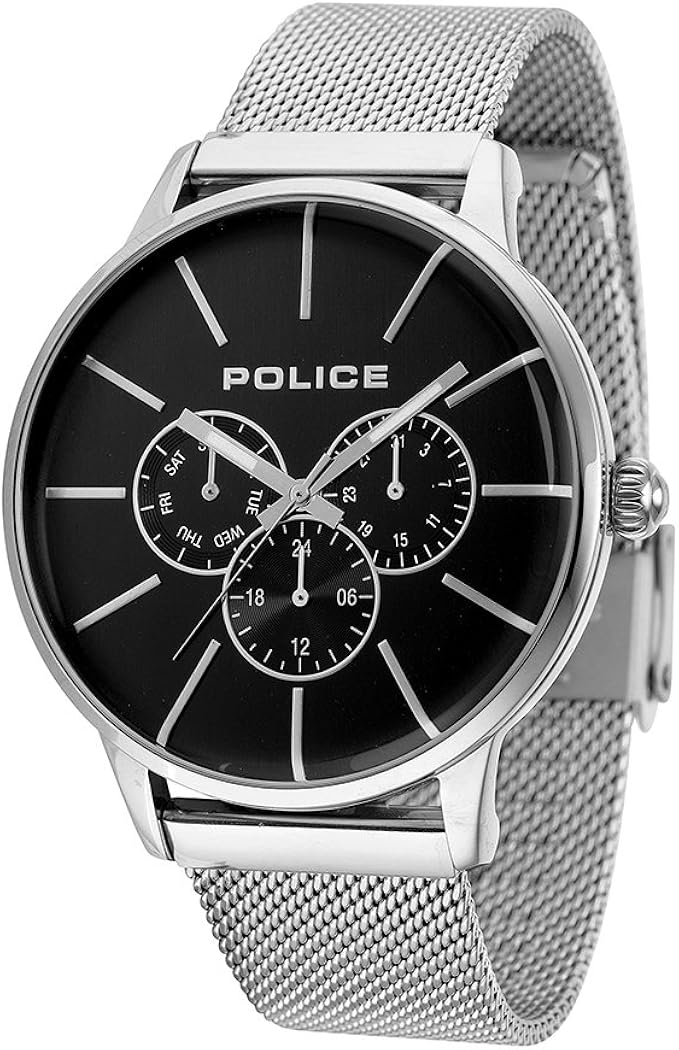 Police Mens Multi dial Quartz Watch with Stainless Steel Strap 14999JS