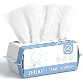 Disposable Face Towels 100 Count, Ultra Soft & Thick Facial Towels for Sensitive Skin, Biodegradable & Lint-Free Makeup Remover Dry Wipes, Multi-Purpose Cleansing Towelettes for Face Wipes