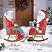 Collections Etc Outdoor Christmas Decoration - Rocking Chair Mr. & Mrs. Santa Claus, Mrs. Claus