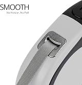 CFMOUR Retractable Dog Lead 5m 20kg Grey Heavy-Duty Extendable Nylon Tape Leash view 7