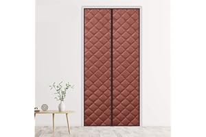 Liveinu Magnetic Thermal Insulated Door Curtain Storm Wind Fleece Insulation Curtian Magnetic Screen Door with Thermal Weathe