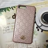 RYANA iPhone7/8 Plus -US Fast Deliver - Luxury Elegant PU Leather Monogram Classic Style Case Cover for Apple iPhone 7 Plus iPhone 8 Plus Only (GG Pink)