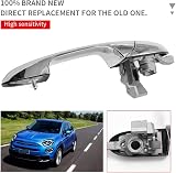 Hoypeyfiy Left Passenger Door Handle Fiat 500 2007-2015 Chrome view 6