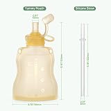 haakaa Pouch Reusable Baby Food Pouch 4oz 2 Pack Yellow view 8