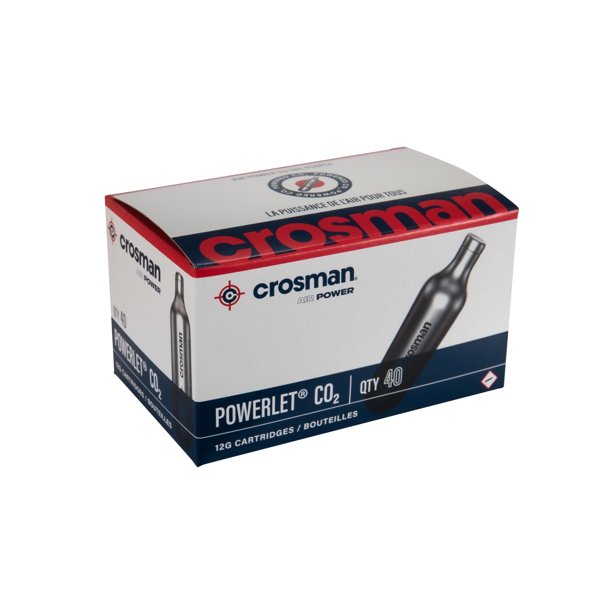 Crosman 40 cartuchos de CO2 de 12 gramos para rifles de aire comprimido y pistolas de aire comprimido 23140-N, el embalaje puede variar
