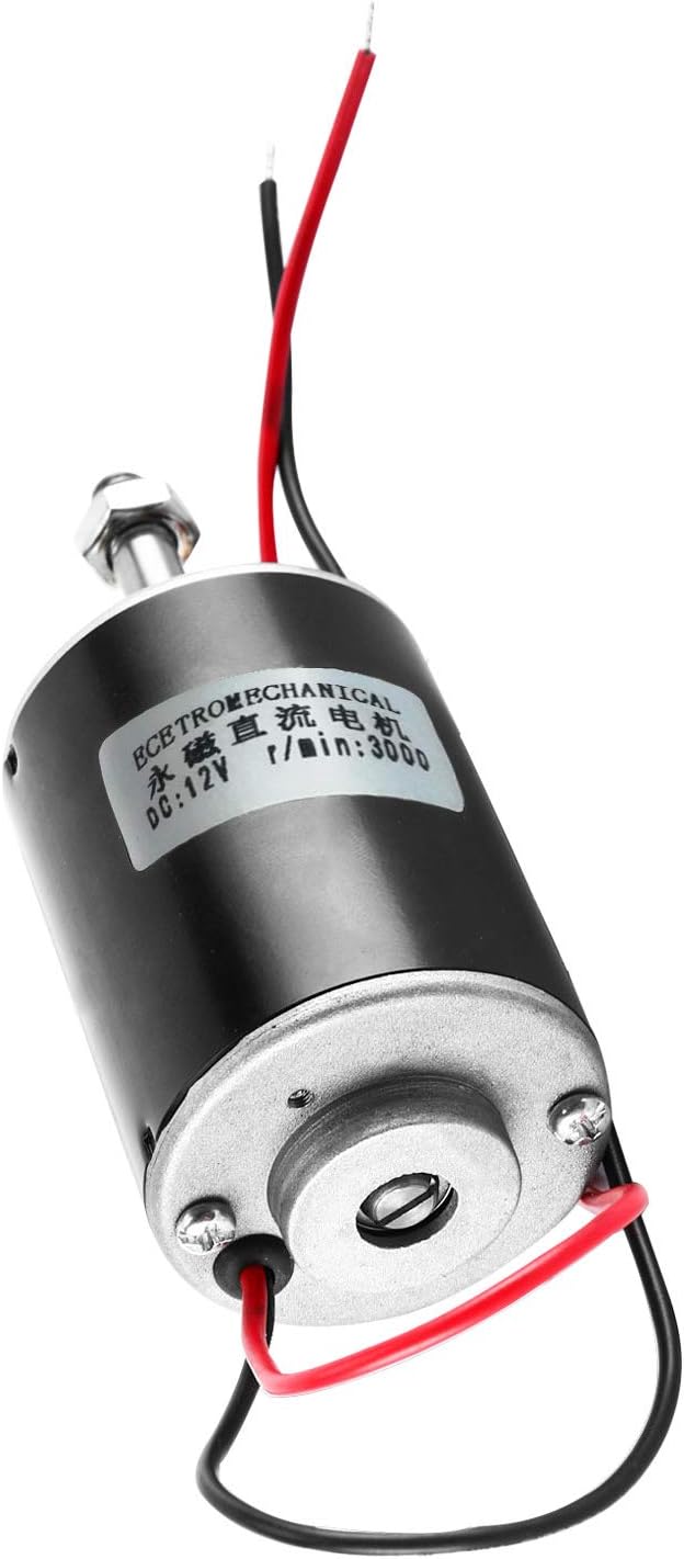 YaeGarden 12V 30W High Speed CW/CCW Permanent Magnet DC Motor Electric Micro Speed Reduction Geared Motor For DIY Generator (DC 12V 3000RPM) - - 