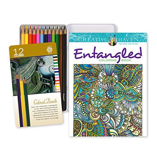 UPC 683203863421, Coloring Pages and Pencils Bundle for Adults from STAK is Stress Relief Escape Therapy that Creates a Perfect Balance of Calm Relaxation and Fun. Get this Therapeutic Coloring Book Value Pack 1 Now!