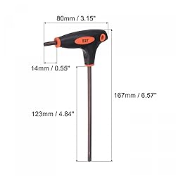 uxcell T27 Anti Tamper Proof Torx Key T-Handle Dual