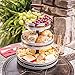 Tiered Serving Stand 3 Tier Tray With Handle Party Trays and Platters Galvanized