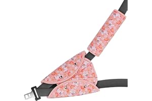 AMINTIRI Seat Belt Adjuster and Seatbelt Covers for Kids, Shoulder Neck Strap Adjuster and Seatbelt Cushion for Kids Travel, Soft Seatbelt Adjuster and Seat Belt Cover Set for Kids.