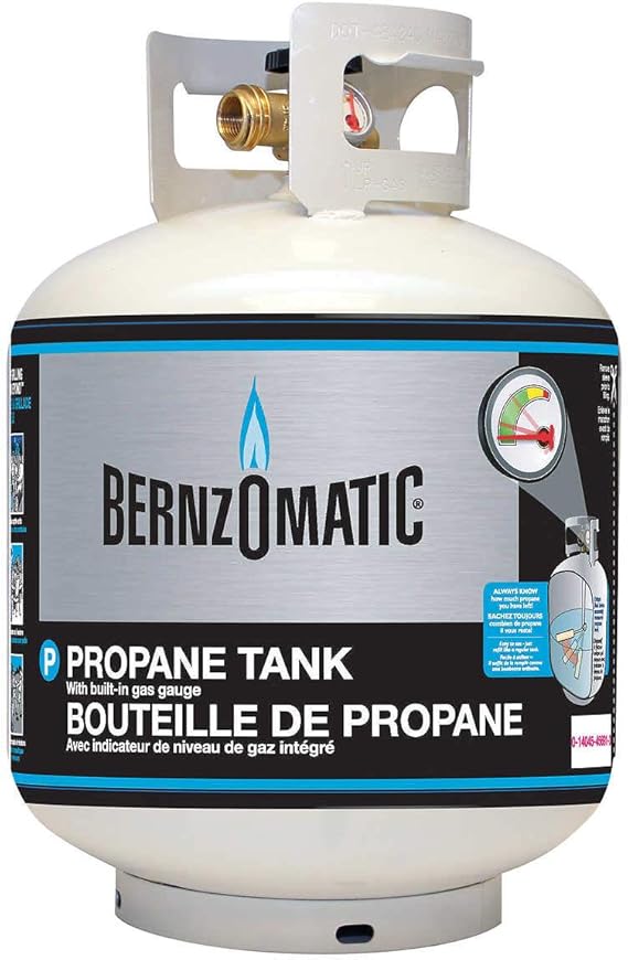 Bernzomatic 20 lb Steel Propane Cylinder/Tank with Gauge (Empty