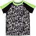 New Balance Boys' Big Print Performance T-Shirt, Black/Lime Glow/Camo, 10/12