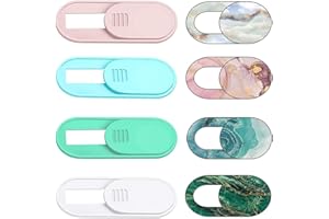 Laptop Camera Cover Slide Colorful&Marble 8 Pack, Webcam Cover Slide Phone Camera Cover, FadyRaye Ultra-Thin Computer Camera Cover Slide Blocker Slider Fits Cell Phone Laptop, Desktop, PC, Tablet