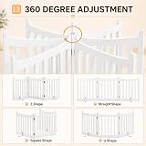 Yaheetech Wooden Dog Gate Indoor 3 Panels 61 cm H 152 cm L White view 6